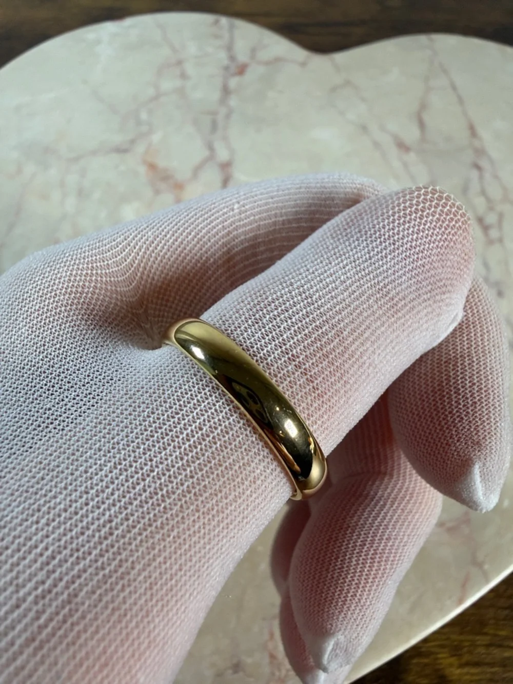 Polished Gold Tungsten Carbide Men's Wedding Band